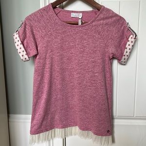 Matilda Jane Girls’ 435 Top with Tulle Hem, 12, NWOTs